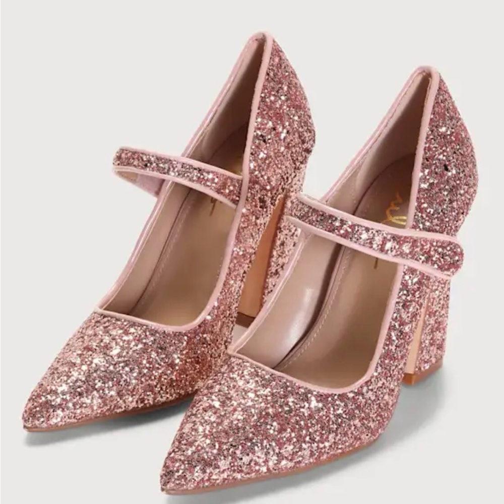 Lulu's Sparkling Pink Heels